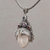 Multi-gemstone pendant necklace, 'Jeweled Knight' - Artisan Crafted Multi-Gem Face Pendant Necklace from Bali (image 2b) thumbail