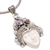 Multi-gemstone pendant necklace, 'Jeweled Knight' - Artisan Crafted Multi-Gem Face Pendant Necklace from Bali (image 2d) thumbail