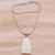 Sterling silver and bone pendant necklace, 'Supreme Hanuman' - Sterling Silver and Bone Hindu Pendant Necklace from Bali (image 2b) thumbail