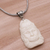 Sterling silver and bone pendant necklace, 'Supreme Hanuman' - Sterling Silver and Bone Hindu Pendant Necklace from Bali (image 2c) thumbail