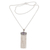Amethyst pendant necklace, 'Nature Goddess' - Amethyst and Bone Pendant Necklace from Bali thumbail