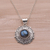 Labradorite pendant necklace, 'Frangipani Secrets' - Labradorite and Sterling Silver Pendant Necklace from Bali (image 2) thumbail