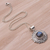 Labradorite pendant necklace, 'Frangipani Secrets' - Labradorite and Sterling Silver Pendant Necklace from Bali (image 2d) thumbail