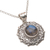 Labradorite pendant necklace, 'Frangipani Secrets' - Labradorite and Sterling Silver Pendant Necklace from Bali (image 2e) thumbail