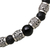 Onyx and lava stone beaded stretch bracelet, 'Batur Heritage' - Onyx Lava Stone and 925 Silver Beaded Bracelet from Bali (image 2d) thumbail