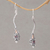 Gold accented garnet dangle earrings, 'Dragon Queen' - Garnet and Sterling Silver Dragon Earrings with Gold Accent (image 2) thumbail