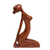 Wood sculpture, 'Ustrasana Pose' - Hand-Carved Suar Wood Sculpture of a Woman from Bali thumbail