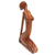 Wood sculpture, 'Ustrasana Pose' - Hand-Carved Suar Wood Sculpture of a Woman from Bali (image 2b) thumbail