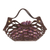 Leather shoulder bag, 'Deep Lavender Nest' - Unique Leather Shoulder Bag with Cotton Lining from Bali