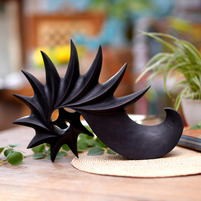 Wood sculpture, Black Spider Conch