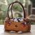 Ate grass batik handle handbag, 'Lombok Basket' - Handcrafted Ate Grass Batik Handle Handbag from Bali