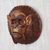 Wood mask, 'Alpha Chimpanzee' - Handcrafted Suar Wood Chimpanzee Mask from Bali (image 2b) thumbail