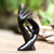 Wood jewelry display stand, 'Graceful Hands' - Artisan Made Sculptural Hands Balinese Wood Jewelry Holder thumbail