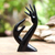 Wood jewelry display stand, 'Graceful Hands' - Artisan Made Sculptural Hands Balinese Wood Jewelry Holder (image 2b) thumbail