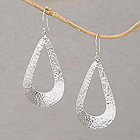 Featured review for Sterling silver dangle earrings, Silver Shimmer