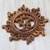 Wood relief panel, 'Blazing Om' - Flame Burst Motif Om Wall Art Made from Suar Wood Indonesia (image 2b) thumbail
