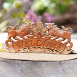 Wood relief panel, 'Welcoming Lions' - Handcrafted Suar Wood Lion Welcome Relief Panel from Bali