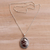 Collar con colgante de cornalina - Collar con colgante de lémur de plata 925 y cornalina de Bali