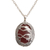 Carnelian pendant necklace, 'Lemur Jungle' - Carnelian and 925 Silver Lemur Pendant Necklace from Bali