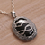 Onyx pendant necklace, 'Lemur Jungle' - Onyx and 925 Silver Lemur Pendant Necklace from Bali