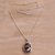 Carnelian pendant necklace, 'Avian Curiosity' - Carnelian and 925 Silver Bird Pendant Necklace from Bali (image 2c) thumbail