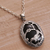 Onyx pendant necklace, 'Avian Curiosity' - Onyx and 925 Silver Bird-Themed Pendant Necklace from Bali (image 2c) thumbail