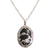 Onyx pendant necklace, 'Avian Curiosity' - Onyx and 925 Silver Bird-Themed Pendant Necklace from Bali (image 2d) thumbail