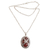 Carnelian pendant necklace, 'Nature's Freedom' - Carnelian and 925 Silver Bird Pendant Necklace from Bali thumbail