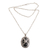 Onyx pendant necklace, 'Nature's Freedom' - Onyx and 925 Silver Bird-Themed Pendant Necklace from Bali (image 2a) thumbail