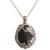 Onyx pendant necklace, 'Evening Butterfly' - Onyx and 925 Silver Butterfly Pendant Necklace from Bali (image 2d) thumbail