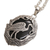 Onyx pendant necklace, 'Heron Haven' - Onyx and Sterling Silver Heron Pendant Necklace from Bali (image 2e) thumbail
