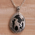 Onyx pendant necklace, 'Cockatoo Jungle' - Onyx and 925 Silver Cockatoo Pendant Necklace from Bali (image 2) thumbail