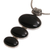 Onyx pendant necklace, 'Night Ovals' - Onyx and Sterling Silver Oval Pendant Necklace from Bali (image 2f) thumbail