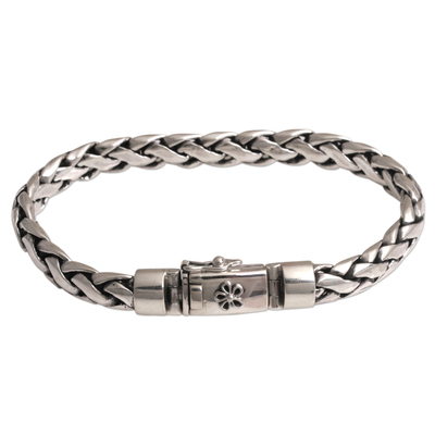 Sterling silver chain bracelet, 'Infinite Shine' - Artisan Crafted Sterling Silver Chain Bracelet from Bali