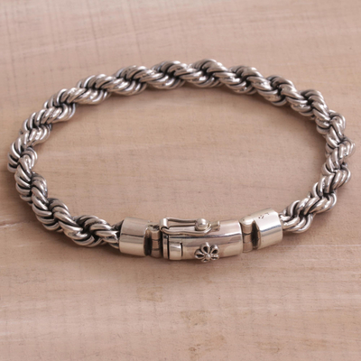 Sterling silver chain bracelet, Shining Bond