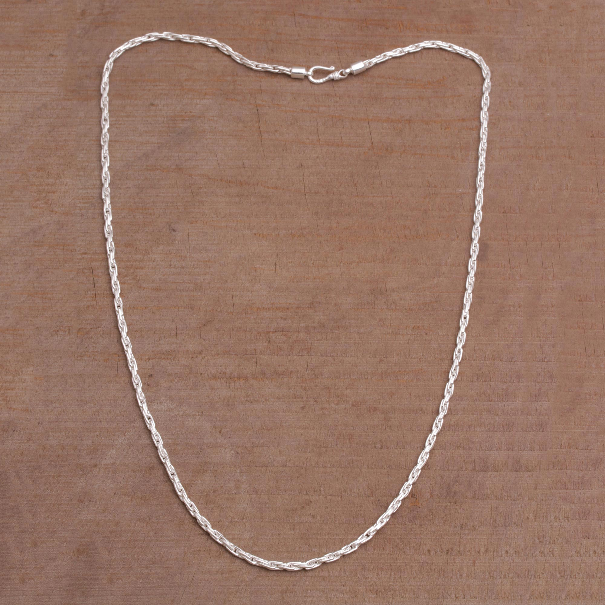 925 Sterling Silver Rope Chain Necklace from Bali - Luminous