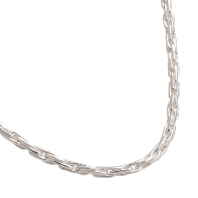 Halskette aus Sterlingsilber - 925 Sterling Silber Seilkette Halskette aus Bali