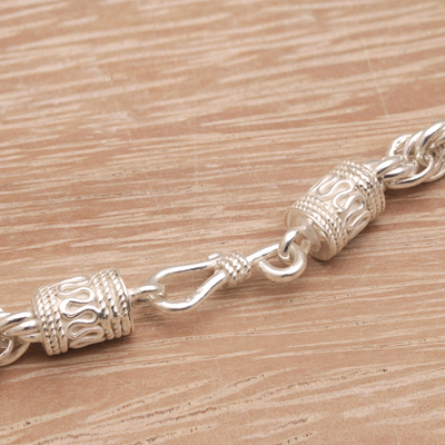 Halskette aus Sterlingsilber - Kunsthandwerklich gefertigte Halskette aus Sterlingsilber aus Bali