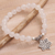 Moonstone beaded stretch bracelet, 'Unity Flower' - Moonstone Beaded Stretch Bracelet from Bali (image 2) thumbail