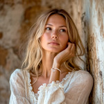 Moonstone beaded stretch bracelet, 'Unity Flower' - Moonstone Beaded Stretch Bracelet from Bali