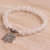 Moonstone beaded stretch bracelet, 'Unity Flower' - Moonstone Beaded Stretch Bracelet from Bali (image 2b) thumbail