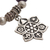 Amethyst beaded charm bracelet, 'Unity Flower' - Amethyst Religious Beaded Stretch Bracelet from Bali (image 2e) thumbail