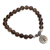 Smoky quartz beaded stretch bracelet, 'Sunrise Tree' - Tree-Themed Smoky Quartz Beaded Stretch Bracelet (image 2d) thumbail