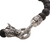 Men's lava stone beaded bracelet, 'Dragon Glory' - Lava Stone and 925 Silver Beaded Dragon Bracelet from Bali (image 2d) thumbail