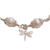 Cultured pearl charm bracelet, 'Moonlight Dragonfly' - Cultured Pearl and Sterling Silver Dragonfly Charm Bracelet (image 2e) thumbail