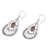 Garnet dangle earrings, 'Divine Tears' - Garnet and Sterling Silver Dangle Earrings from Bali (image 2c) thumbail