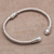 Cultured pearl cuff bracelet, 'Spiral Temple' - Cultured Pearl and Sterling Silver Cuff Bracelet from Bali (image 2b) thumbail