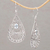 Blue topaz dangle earrings, 'Divine Tears' - Blue Topaz and Sterling Silver Dangle Earrings from Bali (image 2b) thumbail