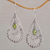 Peridot dangle earrings, 'Divine Tears' - Peridot and Sterling Silver Dangle Earrings from Bali thumbail