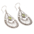 Peridot dangle earrings, 'Divine Tears' - Peridot and Sterling Silver Dangle Earrings from Bali (image 2d) thumbail